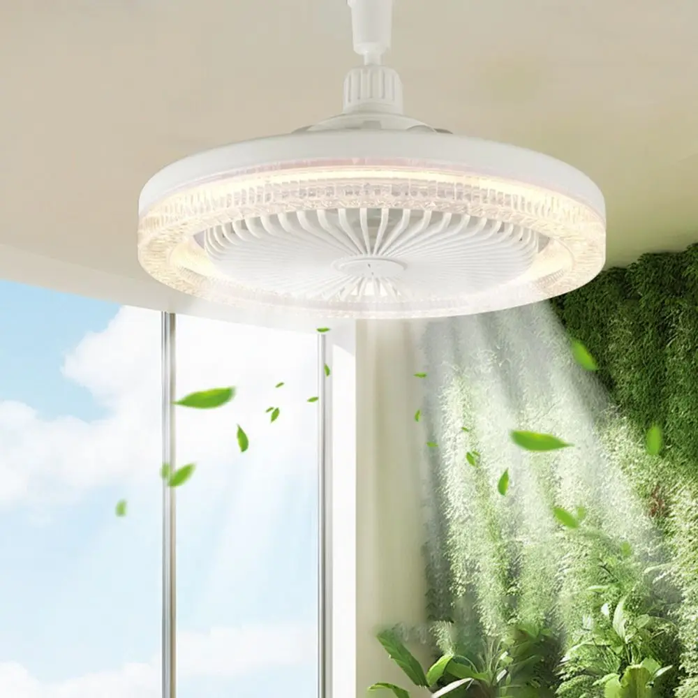 

Fashion E27 Modern Ceiling Fans with Lights and Remote 3 Speed LED Light Fan 10.24inch 3 Color Change Electric Fan Living Room