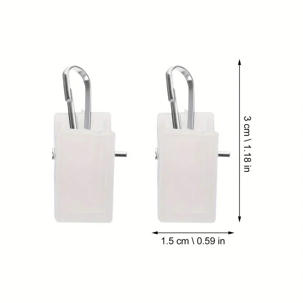20/40PCS Drapery Hooks Plastic Curtain Clip Clamp Hanging Small Photo Clips Curtain Clip With Hook Hanging Clip Curtain Clamp