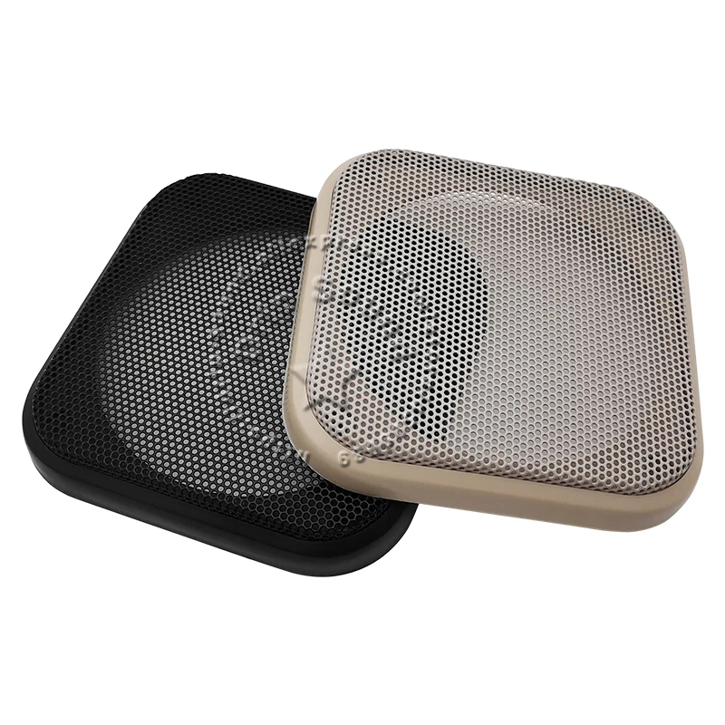 For 4" inch Square Speaker Grill Cover Plastic Decorative Circle Metal Mesh Grille Protection Net 108x108mm #Black/Beige - Image 3