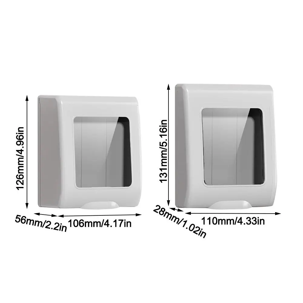 Penutup Pelindung Saklar Tipe 86, Pelindung Soket Berperekat Tahan Air, Kotak Penahan Air Transparan Tahan Percikan