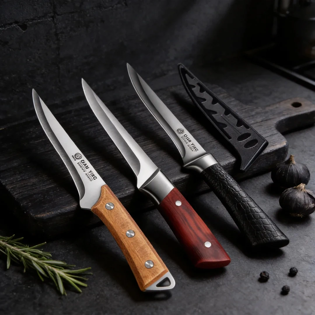 Professional Kitchen Knife, Chef's Boning Knife, Japanese Kitchen Knife, for Cutting and Dividing Meat and Fish in the Kitchen.