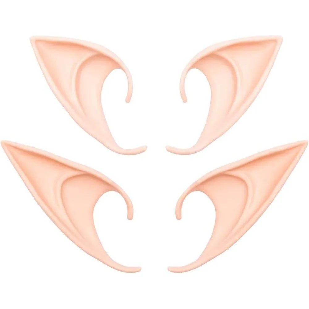 1 Pair Elf Ears for Cosplay, Soft Safe Material Halloween Fairy Costume Accessory, Vampire and Fantasy Ear Prop for Themed Party