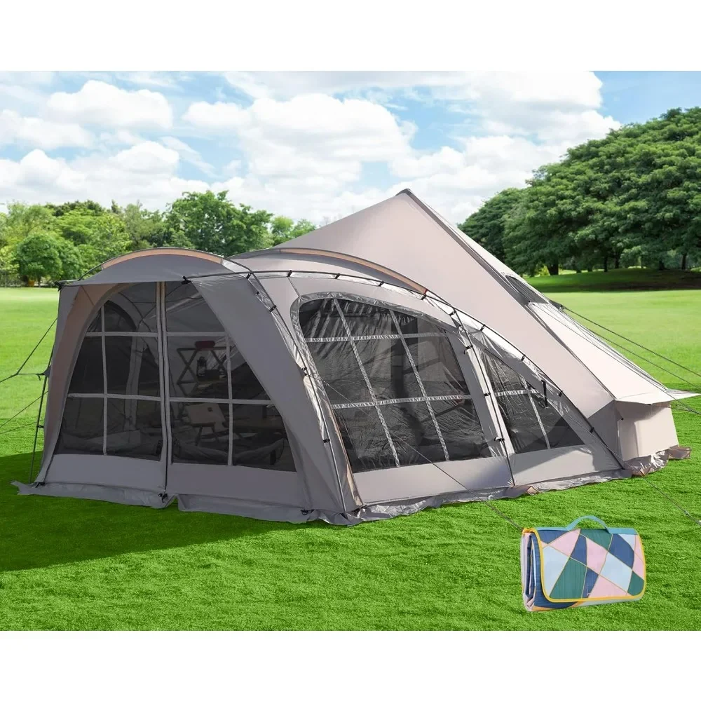 Outdoor Tent,iking and Backpacking Dome Camp Tents with Large Mesh Windows,Waterproof,Weather Resistant,Tents