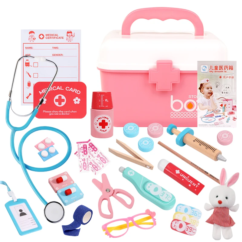 

Pretend Game Nursing Accessories Hospital Role Play Stethoscope Kids Toys for Girls Simulation Doctor Kit Educationa