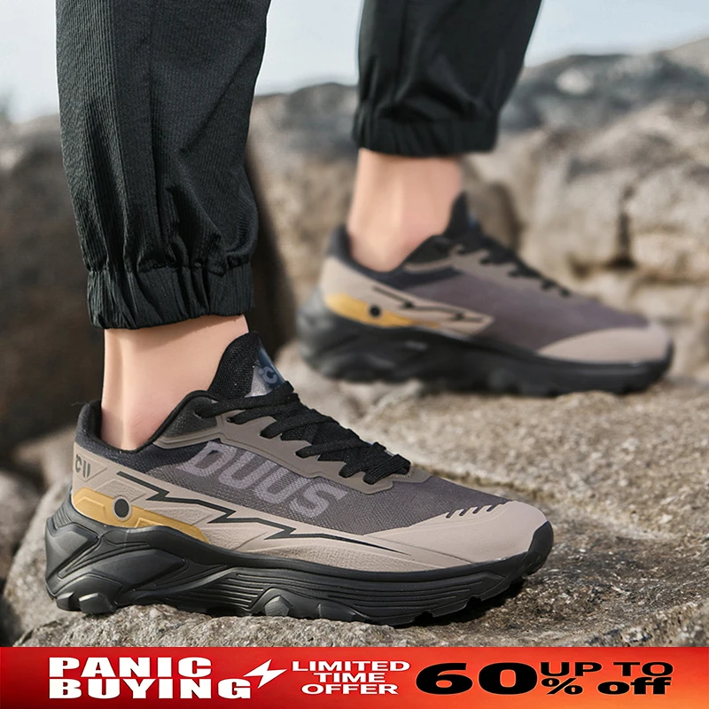 

Hiking Shoes Men's Outdoor Off Road Non-Slip Running Shoes Cushioning Training Shoes Lightweight Comfortable Travel Sports Shoes