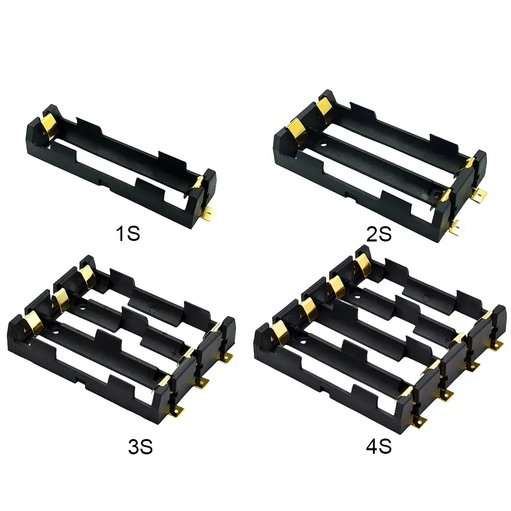 Battery Holder Rechargeable Power Bank Case With Bronze Pins Portable 18650 Battery Storage Box 1S 2S 3S 4S