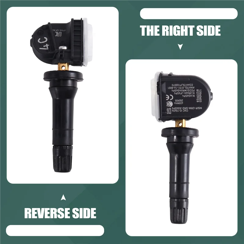 مستشعر ضغط الإطارات لبويك كاديلاك 433 ميجا هرتز 13540603 مستشعر TPMS 4 قطعة #4