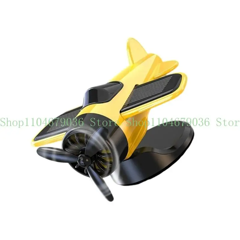 

652F вращающийся самолет на солнечной энергии, украшение интерьера автомобиля, легко носить с собой, пластиковое украшение для