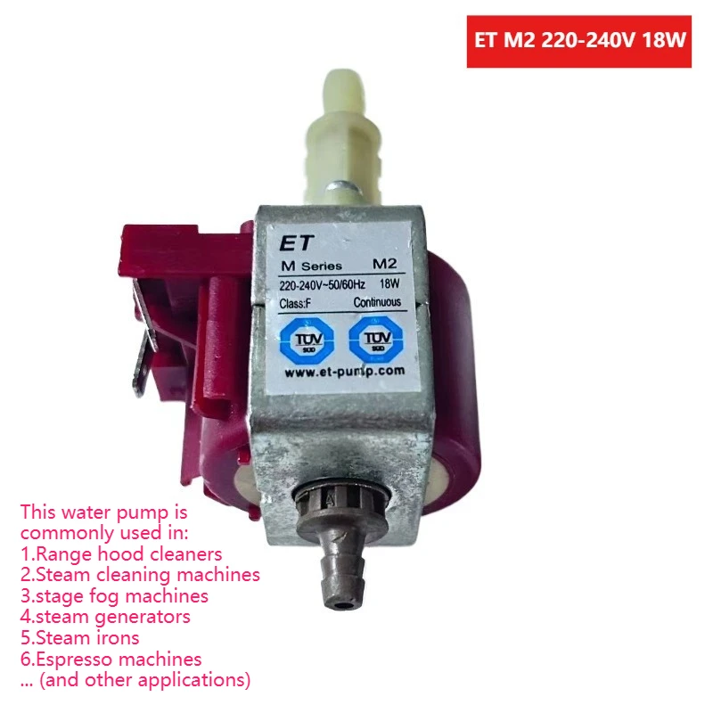 

ET M2 M4 Electromagnetic Suction Pump 18W, for Coffee Machine/Steam Engine/Washer/Steam Pot, High Pressure Durable DC Water Pump