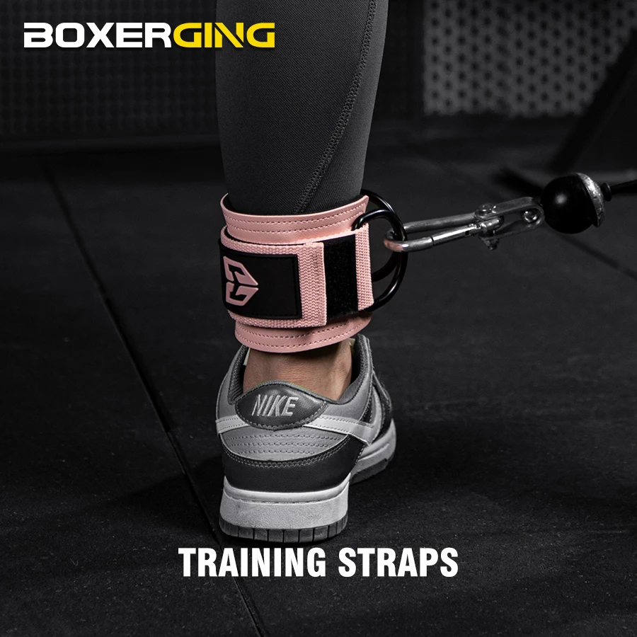 Fitness Ankle Straps Adjustable D-Ring Support Cuffs Gym Leg Strength Workouts Pulley With Buckle Sports Guard Safety Abductors