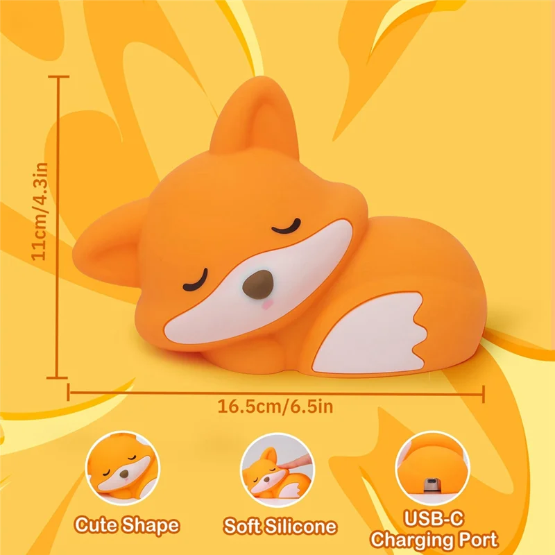 【NUEVA-VENTA】Luz nocturna bonita, lámpara táctil de cabecera con luz nocturna de animales de silicona regulable, regalos para decoración de dormitorio de niños