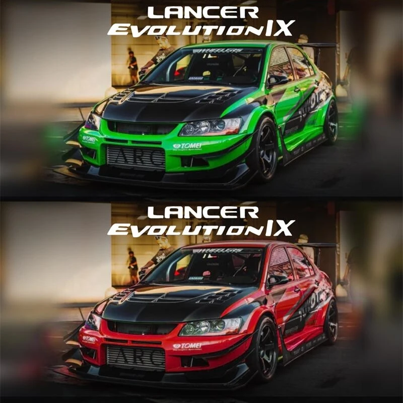 

**Предзаказ** Литая под давлением модель автомобиля Time Micro 1:64 Lancer EVO IX Green/Red Limited 999