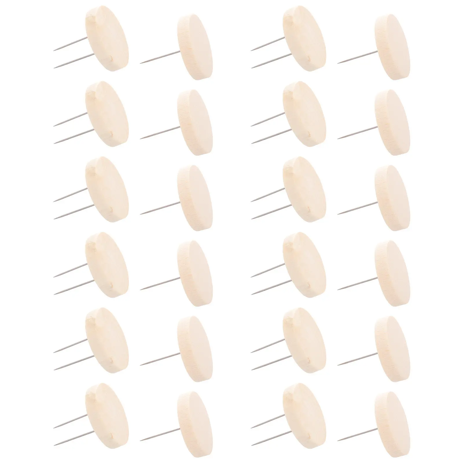 24Pcs Wooden Crochet Base Stand Display Support Single Double Needle Holder Stable Frame for Felt Figure Showcase
