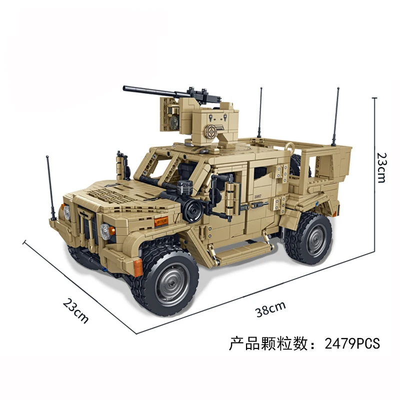 PANLOS Military JLTV Armored Vehicle Building Blocks Model MOC Technical off-road Car Bricks Toys for Children Gift Set