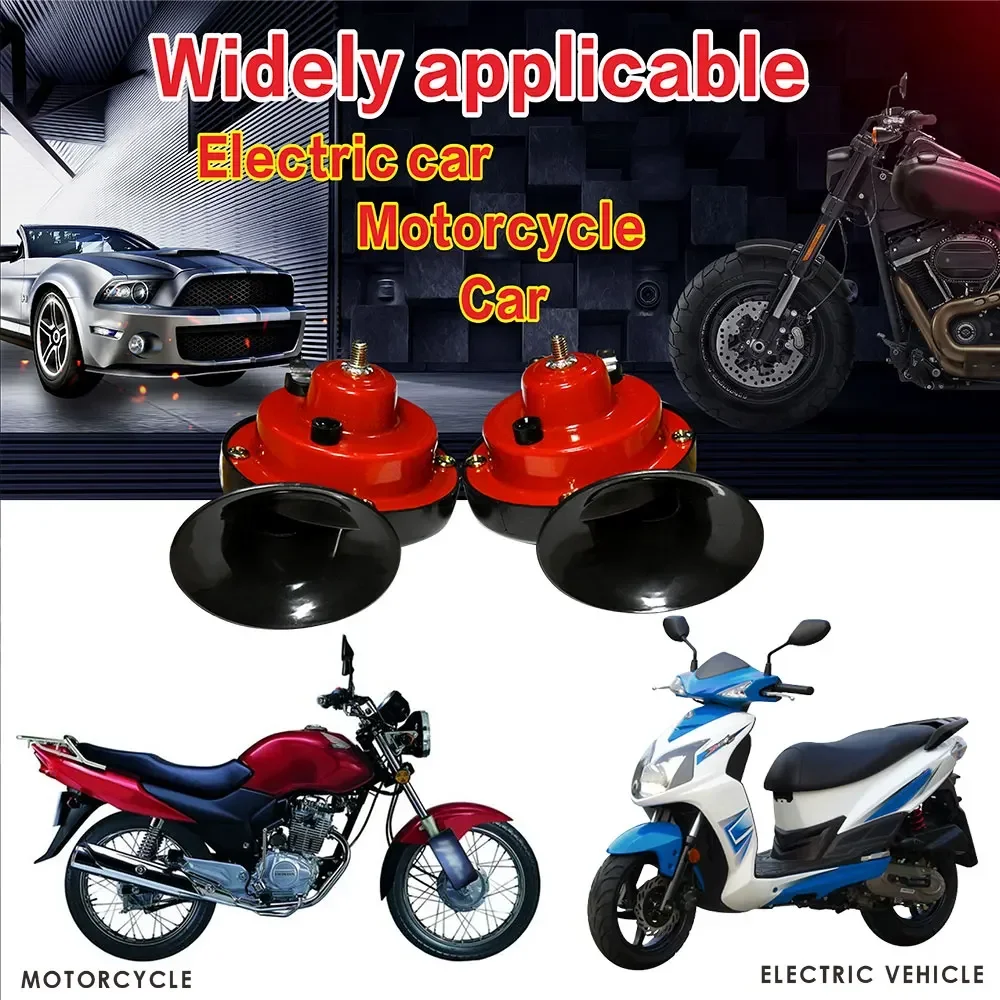 Air Horn 12V Loud 300dB Camper Car Snail Shaped Horn Universal Waterproof Signal Speaker for SUV RV Train Truck Boat Motorcycle