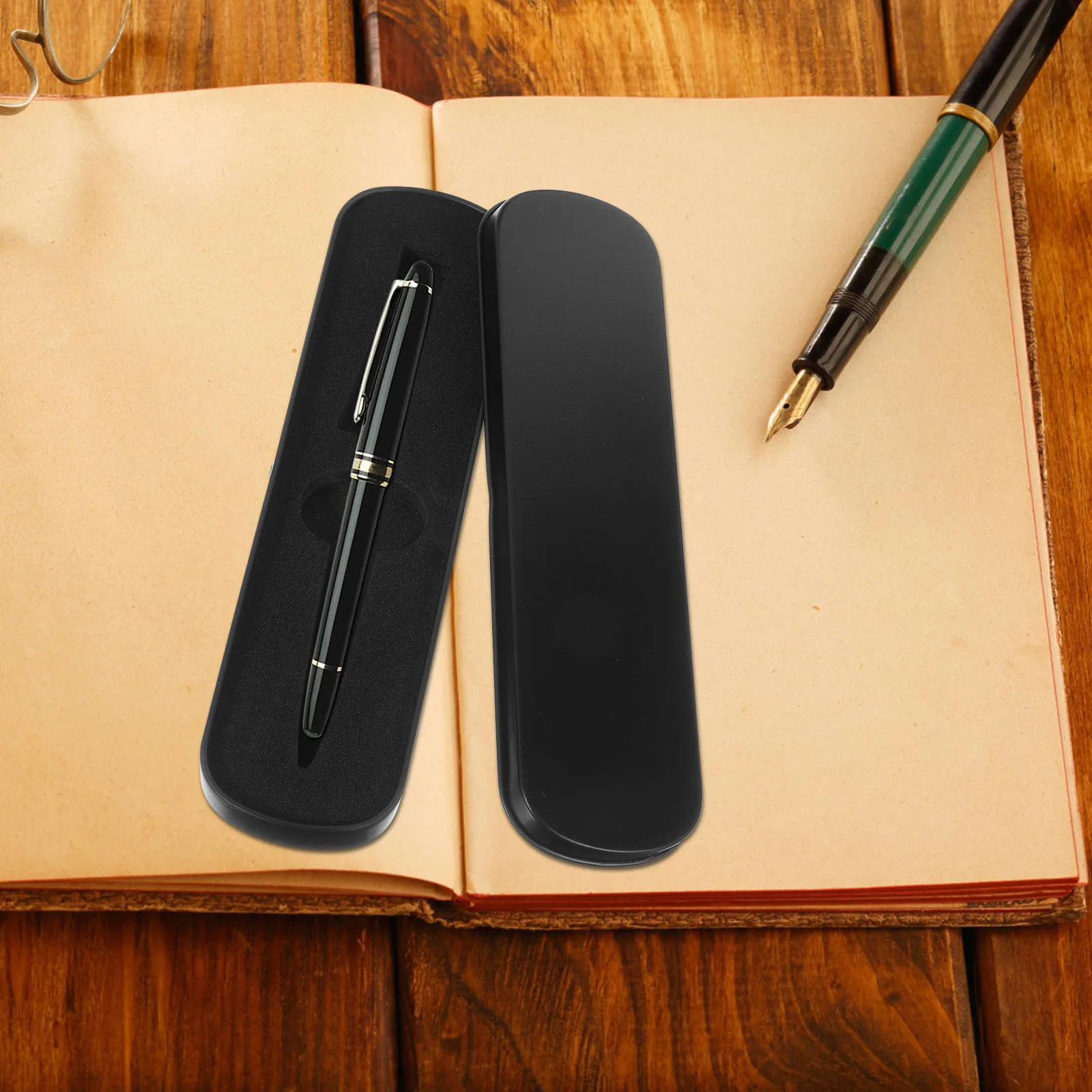 2 szt. Metalowe piórniki płaskie etui na długopisy organizer do przechowywania dla uczniów artykuły szkolne metalowe piórniki