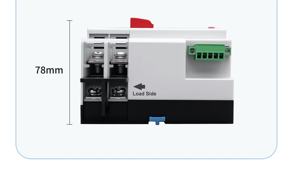 TOMZN Single Phase Din Rail ATS 220V Dual Power Automatic Transfer Electrical Selector Switches Uninterrupted 2P 63A 100A 125A