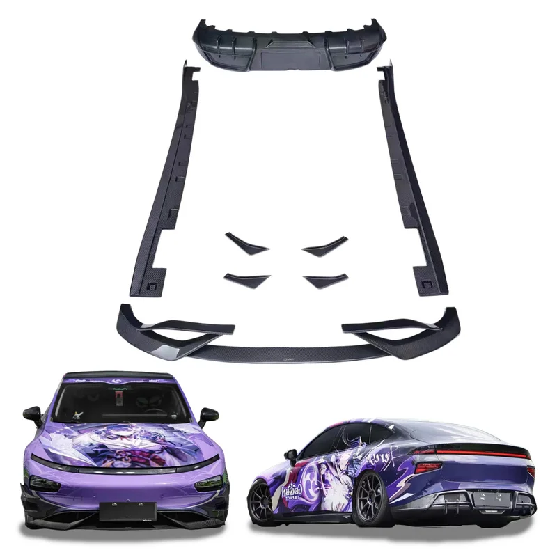 High Quality Carbon Fibre CMST Style Upgrade Body Kit Front Lip Rear Diffuser Side Skirts Canards Aero Kit P7 Impact Resistant F