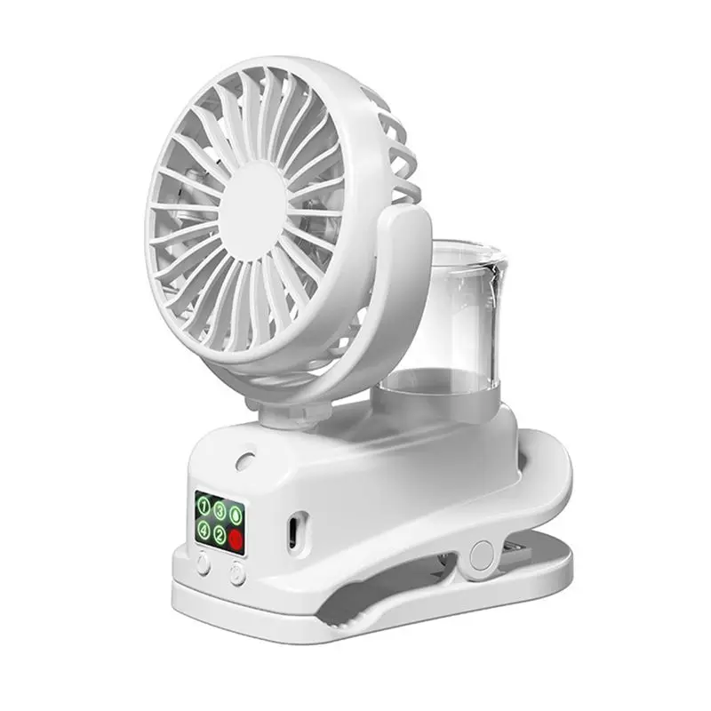A40Z-Four Speed Sprays Fan With Charging Capability, Mini Fan With Pedestal Clip, Suitable For Home And Office Use, Compact