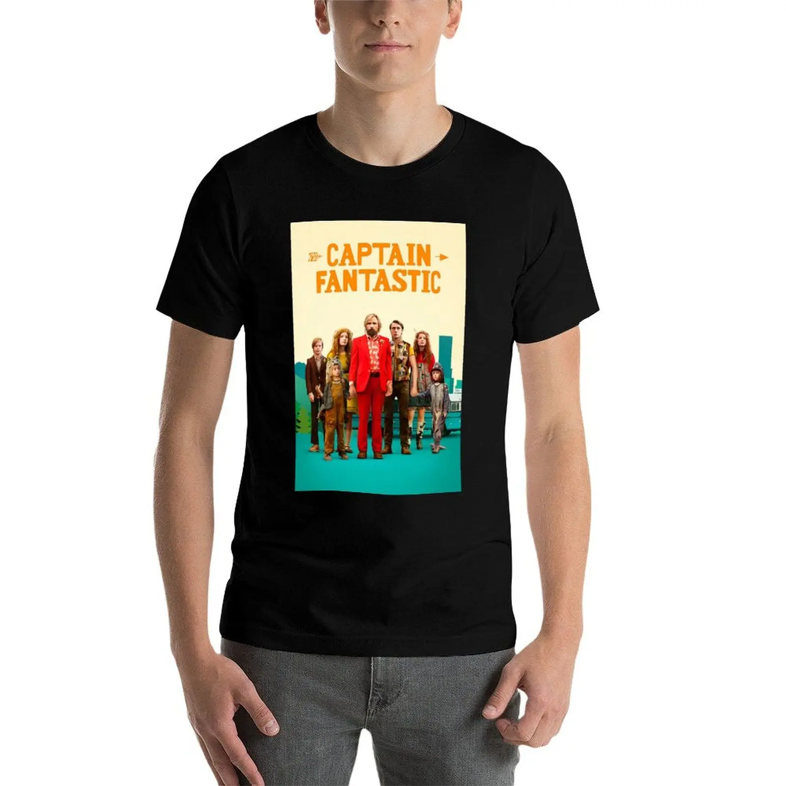 

Captain Fantastic with logo T-Shirt anime tshirt man t shirt designer t shirts for man graphic tees T-Shirt