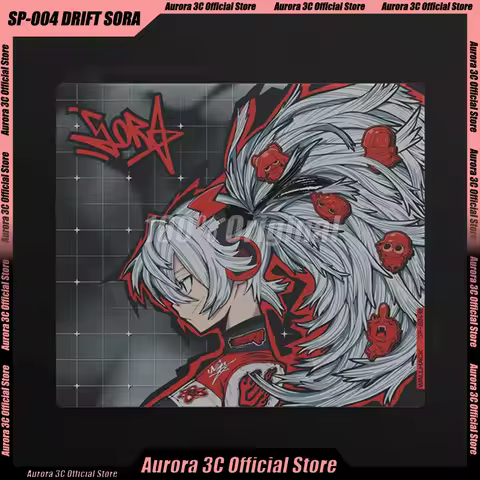 Replica WALLHACK SP-004 DRIFT SORA Glass Mousepad Smooth Mousepad 490*430mm Custom Glass Gaming Mouse Pad For Valorant FPS Gamer