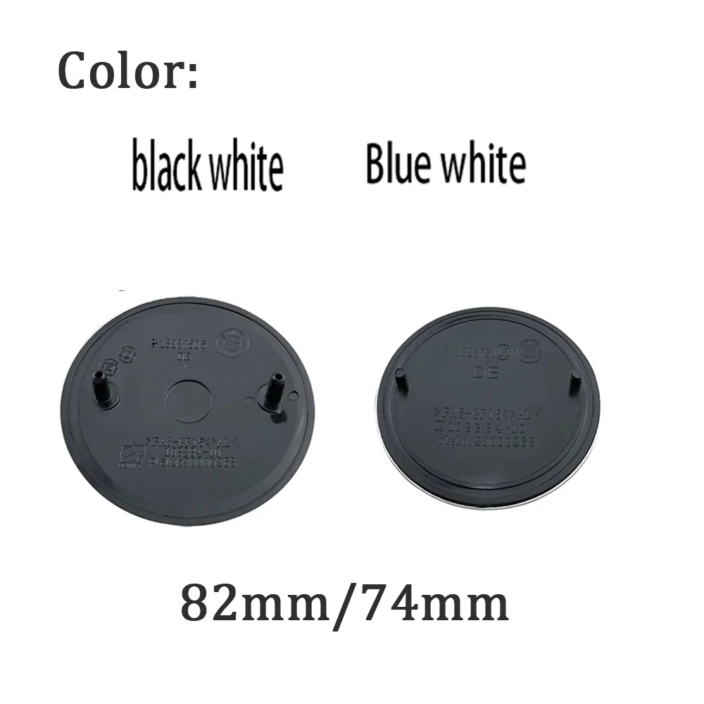 Emblem Logo 2PCS 82mm 74mm Car Front Hood Rear Boot Trunk for E30 E38 E39 E46 E60 E61 E90 X1 X3 X4 X5 X6 G20 E87 E60 E63 F01