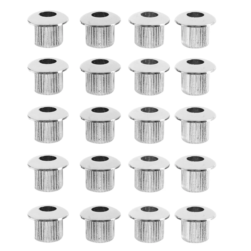 30X Guitar Tuner Conversion Bushings Adapter Ferrules Nickel Plating With Nice Plastic Shell For 10Mm Peghead Holes