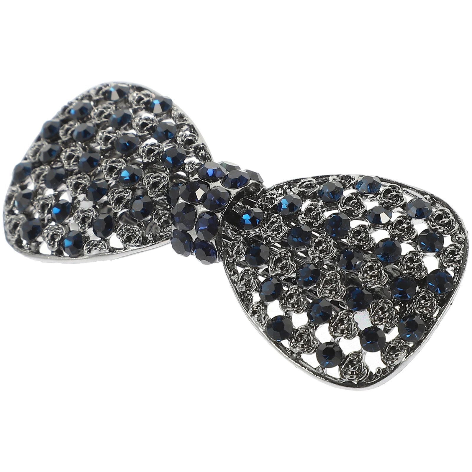 

Rhinestone Hair Women Bow Hairpin Metal Spring Accessories Girls Wedding Banquet Hairstyling Bow Hair Clips For Girls Tools