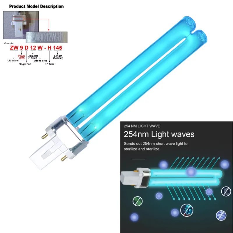 Immagine 7: Lampada UV 2 x 9W G23 per filtro laghetto UVC e chiarificatori, ricambio per acquario e laghetto
