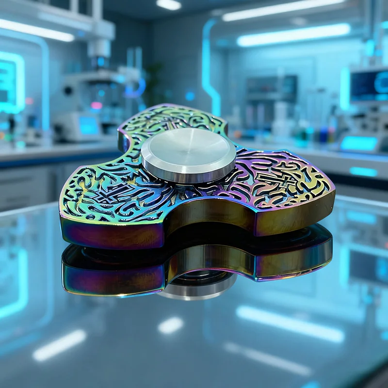 لون رائع تململ سبينر EDC الفولاذ المقاوم للصدأ الإصبع المنزلق الكبار الإجهاد الحد لعبة نافذة الكسارة أدوات الدفاع المحمولة #3