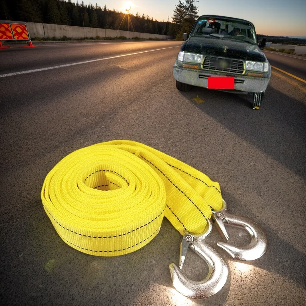 

​ ​ 4M сверхмощный 5-тонный автомобильный буксировочный трос - буксировочный трос с крючками для Audi Benz Buick Skoda Mazda Ford Toyota BMW ​ ​