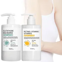 Lotion Corporelle Nourrissante au Glutathion 300ml, Douce, à la Vitamine C et Niacinamide, Hydratation Profonde, Peau Lisse et Éclatante, Soin Réparateur pour Peaux Sèches et Rugueuses 1