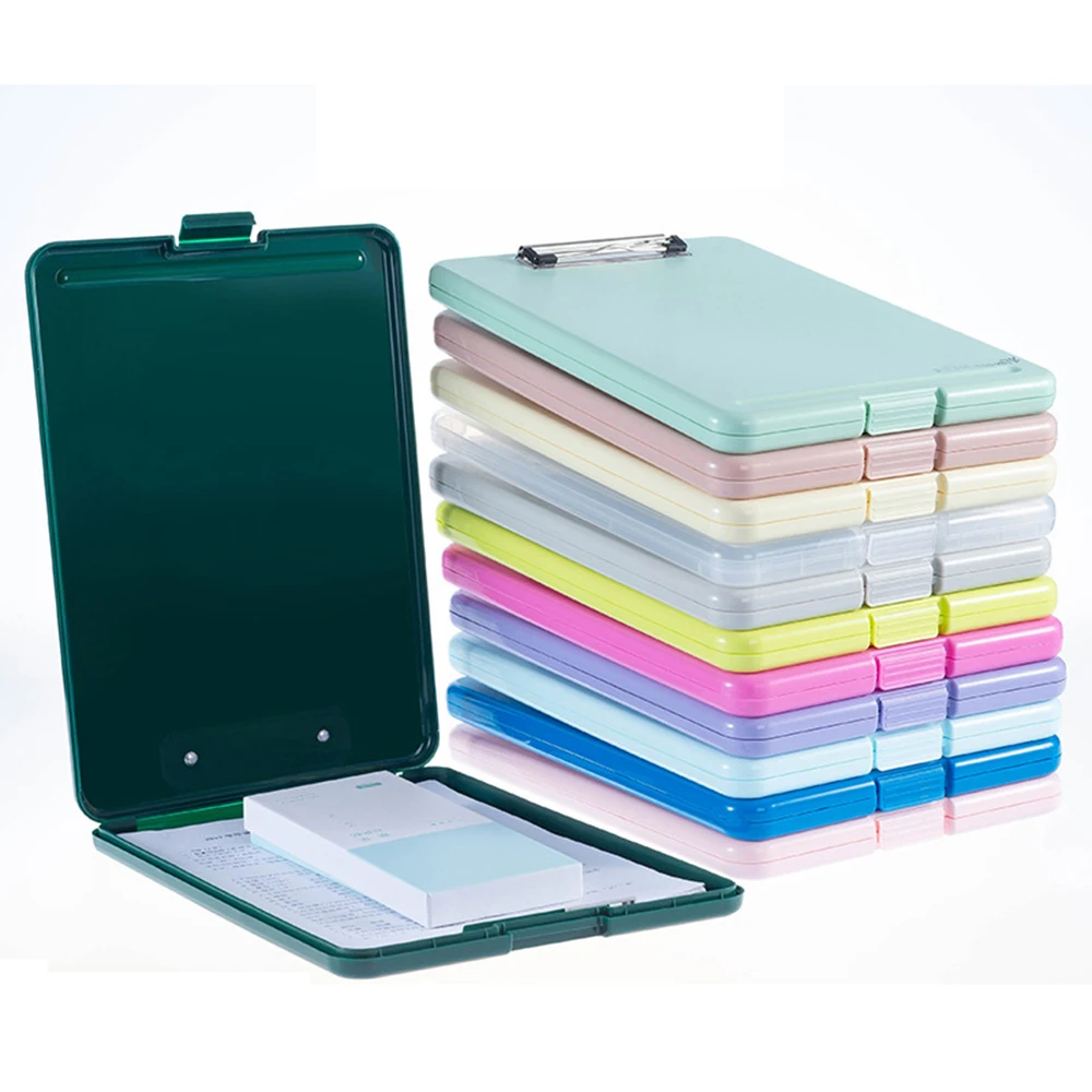 Multifunctional WordPad Office School Writing Board File Folder Document Storage Box A4 Folders Book Pad Clamp Stationery Case