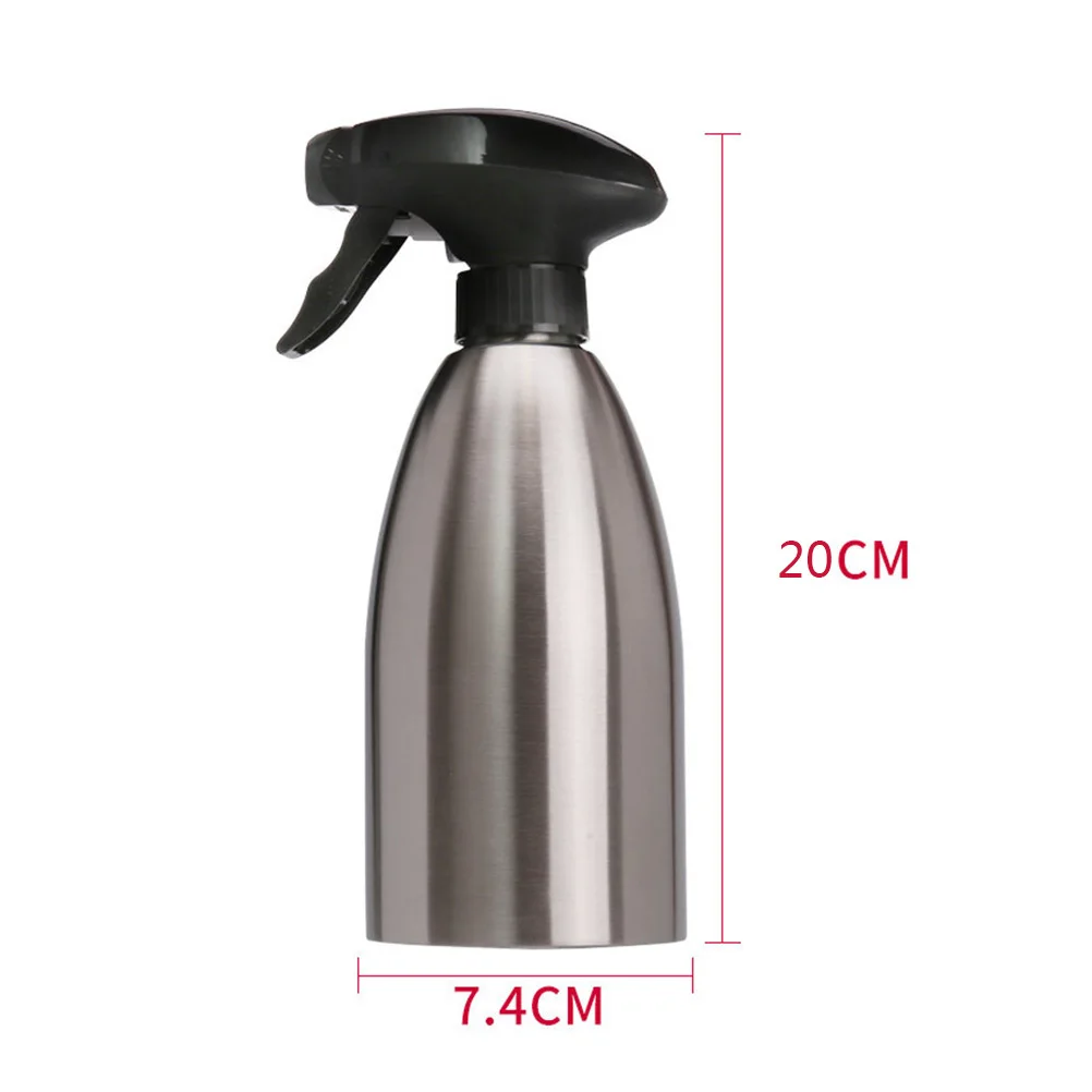 Garrafa de spray de óleo de aço inoxidável 500ml bocal de qualidade alimentar tampa escondida cozinhar churrasco cozimento salada tempero garrafa