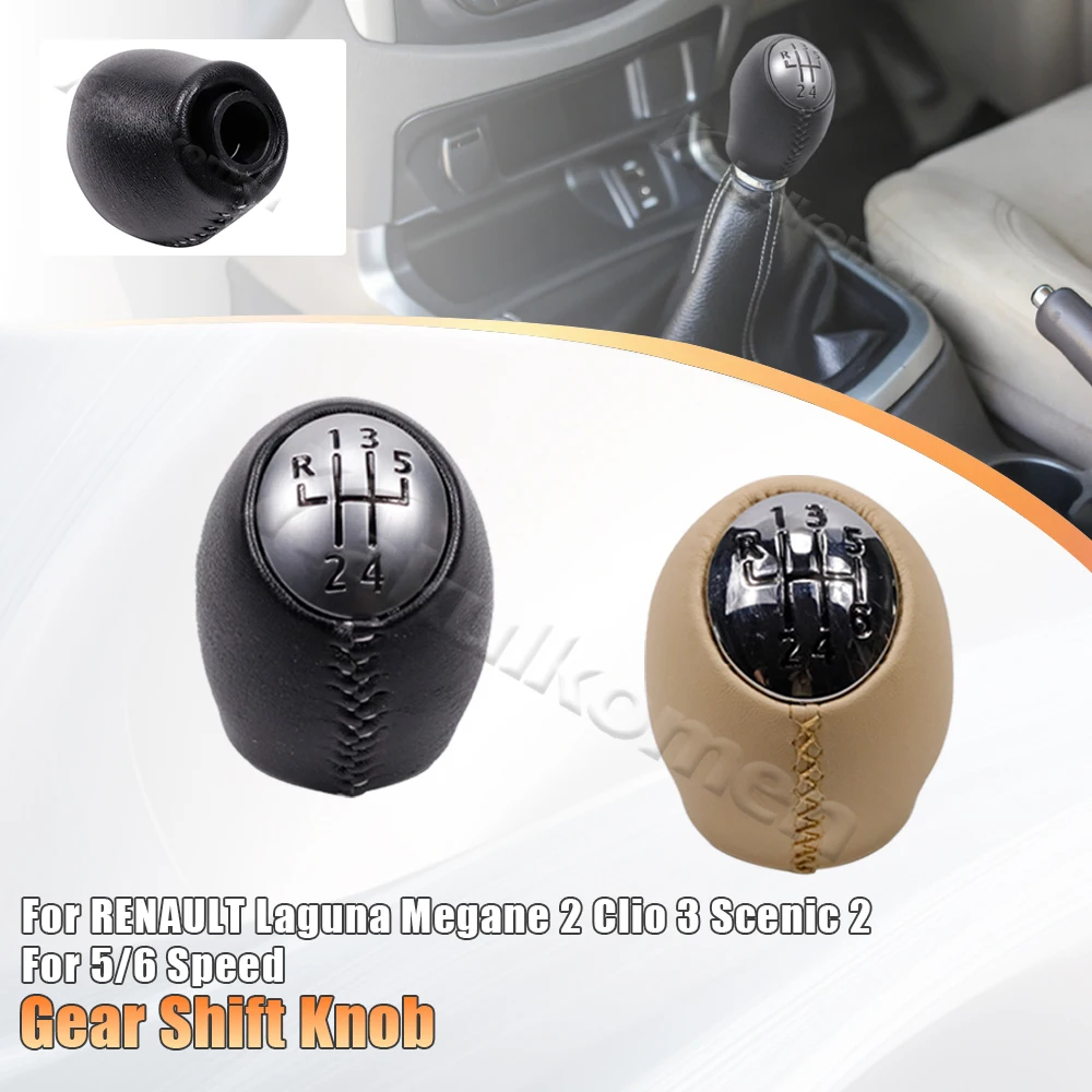 Hochwertiger 5-6-Gang Schaltknauf für RENAULT Laguna Megane 2 Clio 3 Scenic 2, Manueller Gangschaltknopf, Schalthebel – Detail 3