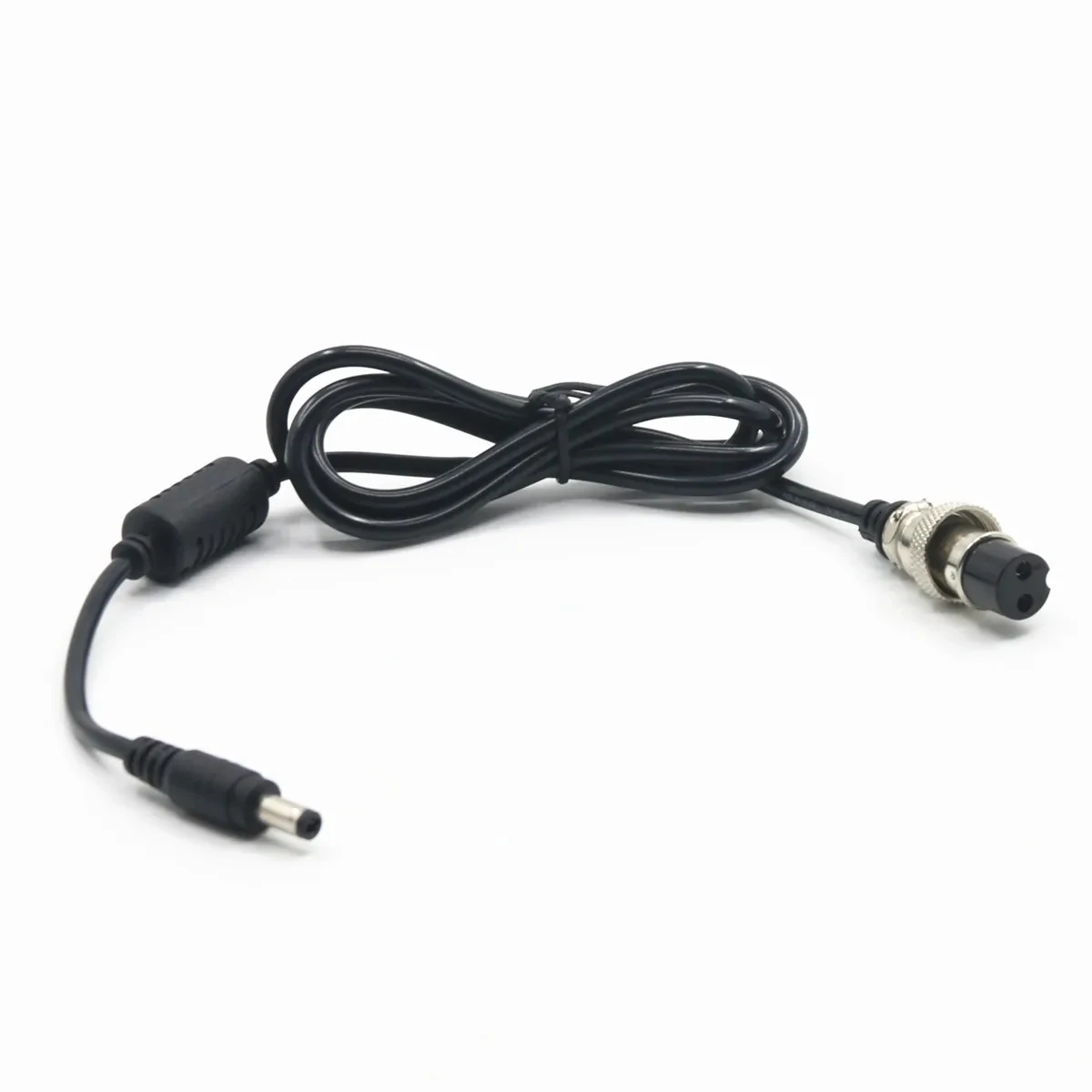1.2M GX16 2-Pin To 5.5*2.5mm & 5.5*2.1mm Black DC Power Supply Cable For Linear PSU