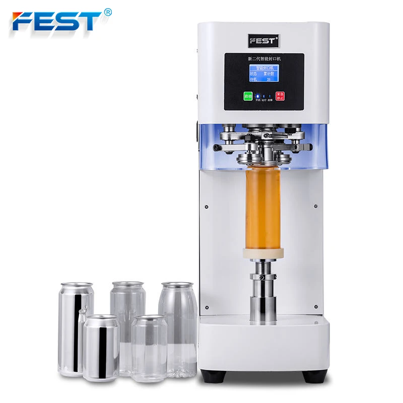 

FEST CE Non Rotary Plastic Soda Can Sealing Machines Beer Aluminum Can Seamer Bubble Tea Tray Sealer Machine Intelligent