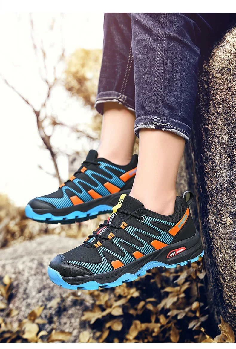 Unisex Neue Outdoor-Trekkingschuhe, Luxuriöse Designer-Freizeitschuhe, Rutschfeste Atmungsaktive Schnür-Wanderschuhe für Männer und Frauen, Komfortable Waldschuhe – Detail 18