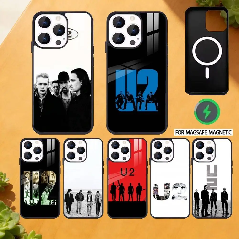 

With or Without You U-U2 Band Phone Case For iPhone 17,16,15,14,13,12,Plus,Pro,Max For Magsafe Magnetic Wireless Charge