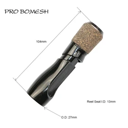 Pro Bomesh 1 Pcs Rubber Cork EVA Aluminium Trim Hood Spinning Reel Seat Set DIY Rod Building Component Repair Accessory