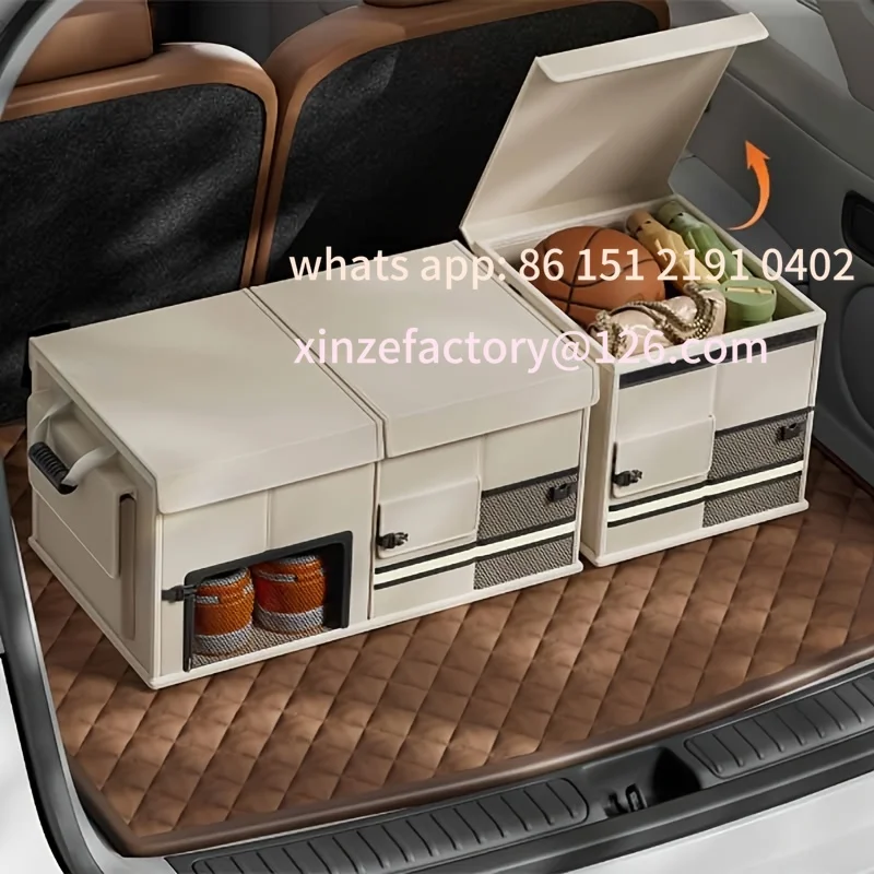 Customizable Car Trunk Storage Box Organizer, Multi-Compartment, Portable Storage Box for Post-Cargo Organization