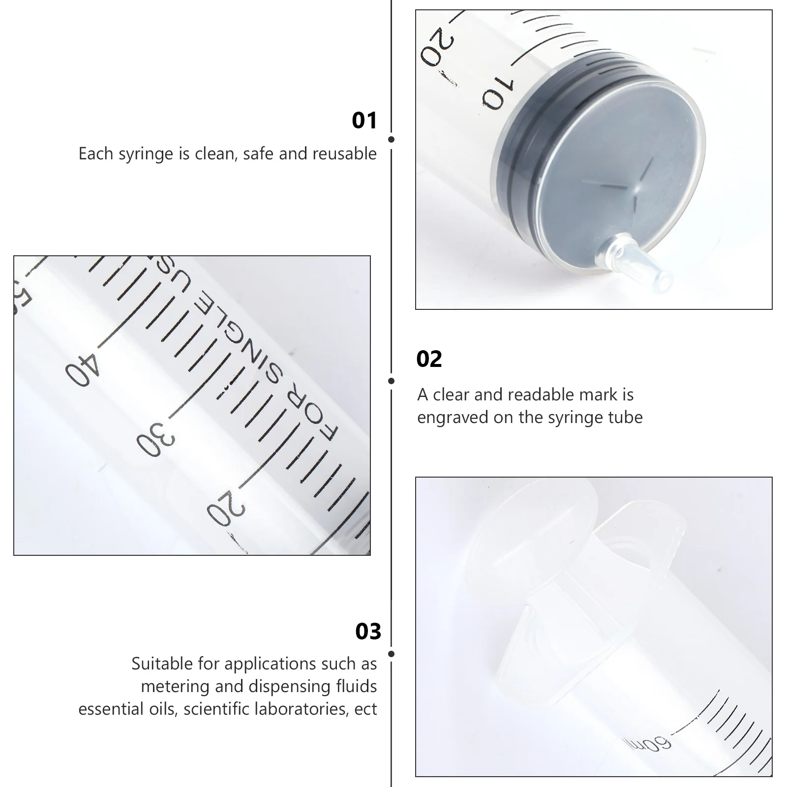 

14Pcs Clear Marked Plastic Syringe Perfume Dispenser Fluid Measurement Essential Oils Lab Industry