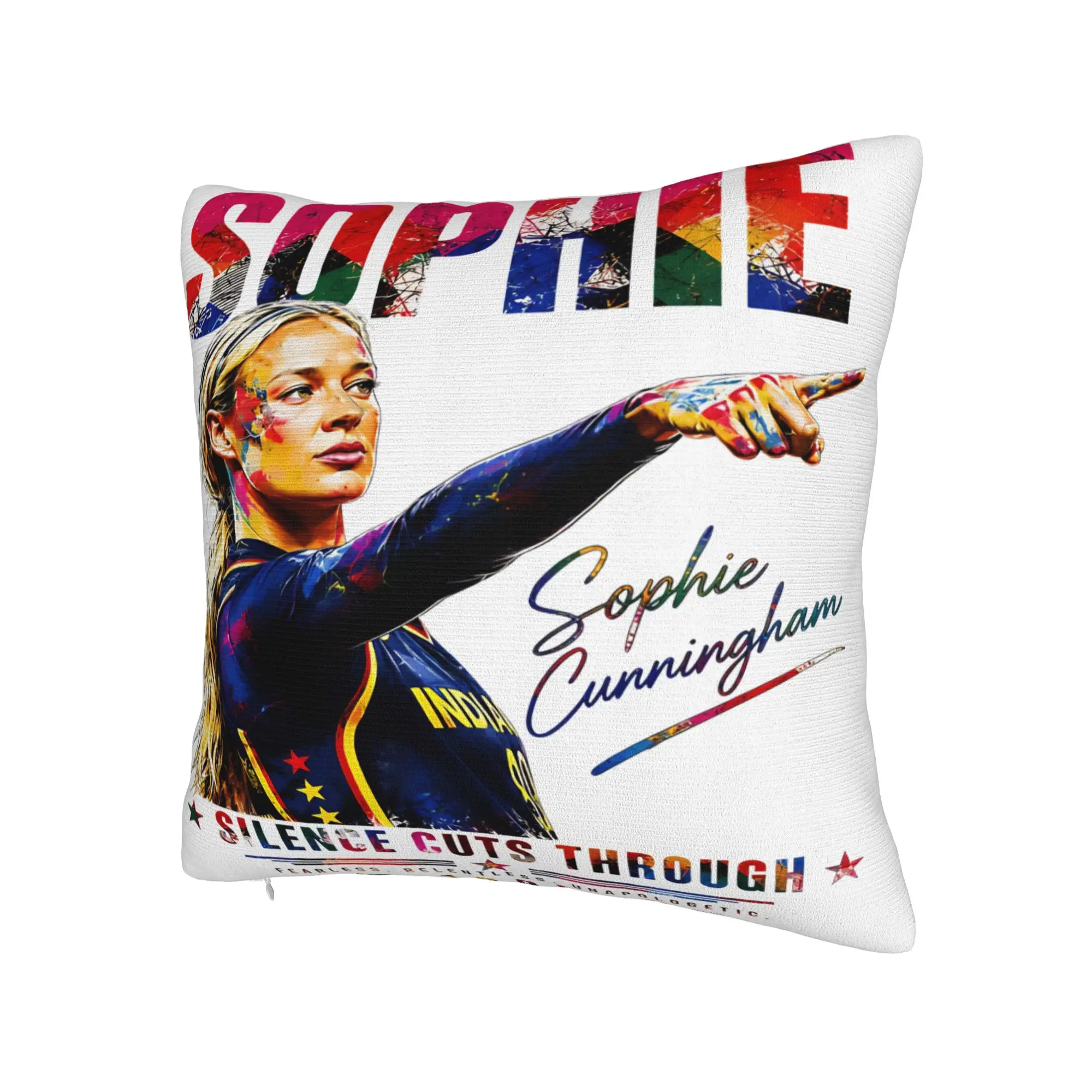 Decorative Pillowcases Sophie Cunningham Point Good Meme  Merch Sofa  Throw Pillow Case Cover Square Multiple Sizes