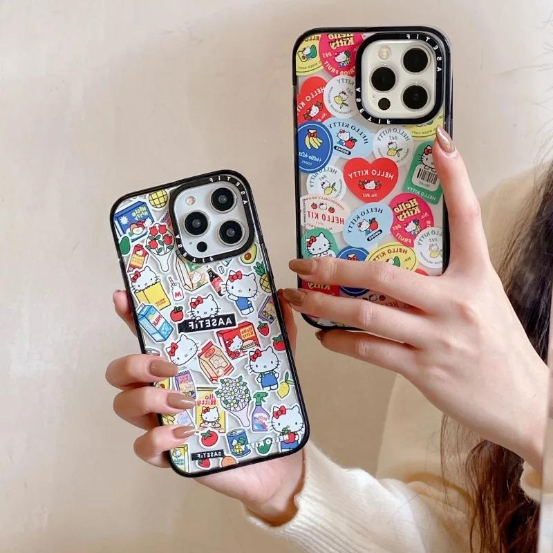 Hot Sale Sanrio Hello Kitty Acrylic With Magsafe Phone Case For Iphone 16 15 14 13 12 11 Pro Max Anti-Drop Shockproof Back Cover