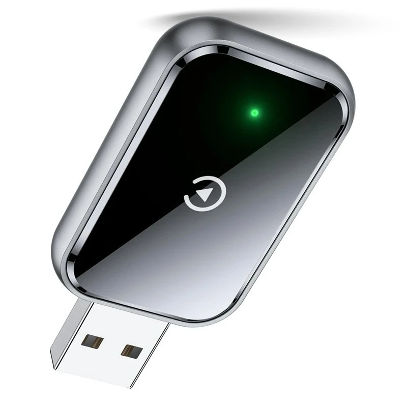 Wireless CarPlay Adapter for iPhone Convert Wired to Wireless Mini Size USB A & USB-C No Delay Plug Play