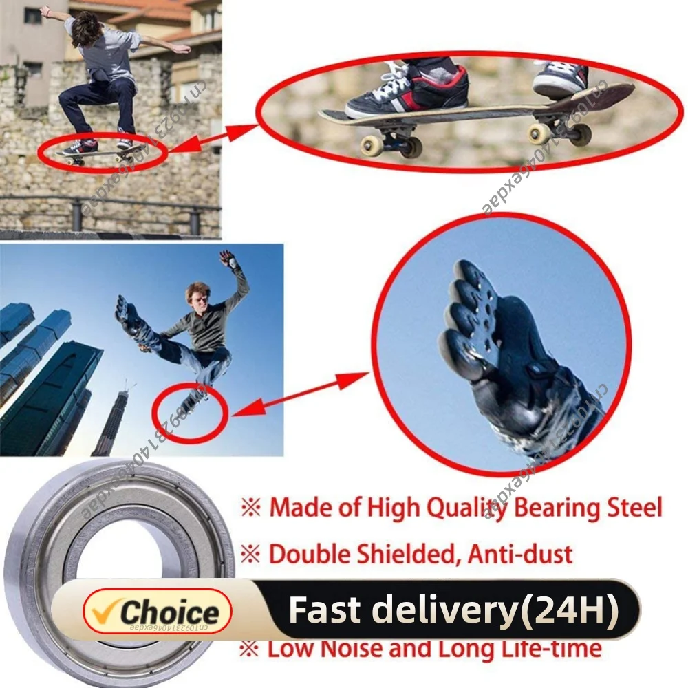 20-100pcs Ball Bearings 608ZZ ABEC-7 Deep Groove Miniature Bearings For Skateboard Scooter High Carbon Steel Single Row Bearings