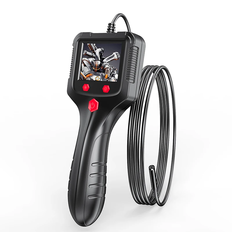 Industriële endoscoop 2,4 inch IPS-scherm HD1080P pijprioolinspectie Borescope IP67 waterdicht met 8 LED's 2600 mAh voor auto