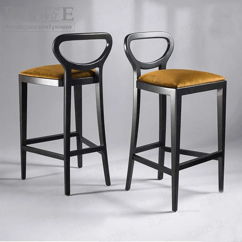 

Design Stool Bar Chairs Reception Manicure Luxury Throne Cafe Velvet Bar Chairs Salon Interior Loft Sillas Home Furniture