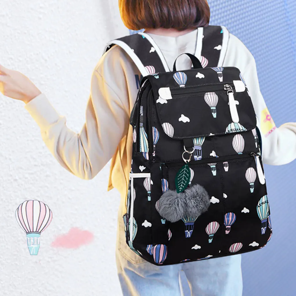 Polyester Made School Backpack For Easy Sorting And Easy Daily School Bags Odorless Multiple Pockets Black 45*31*13cm