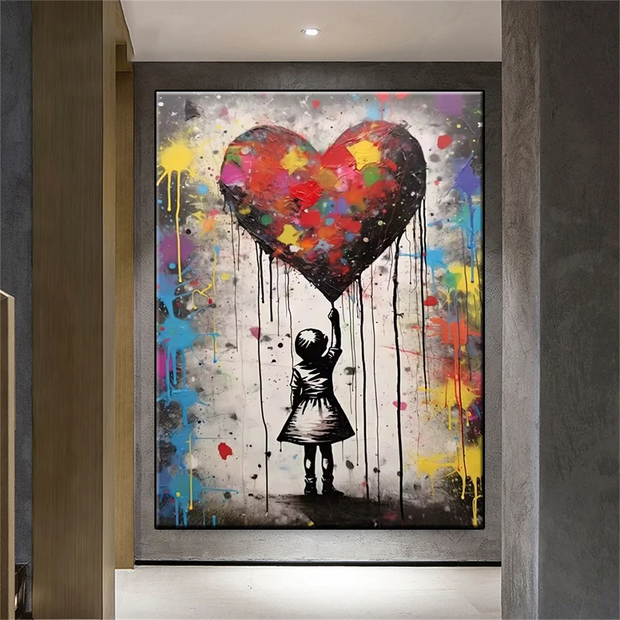 الماس اللوحة عدة جديدة مجردة الكتابة على الجدران الفن فتاة تتبع الأحلام مع الحب 5d الماس التطريز الحفر الكامل فسيفساء الديكور
